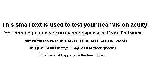 Free Online Eye Test|Near Vision Test